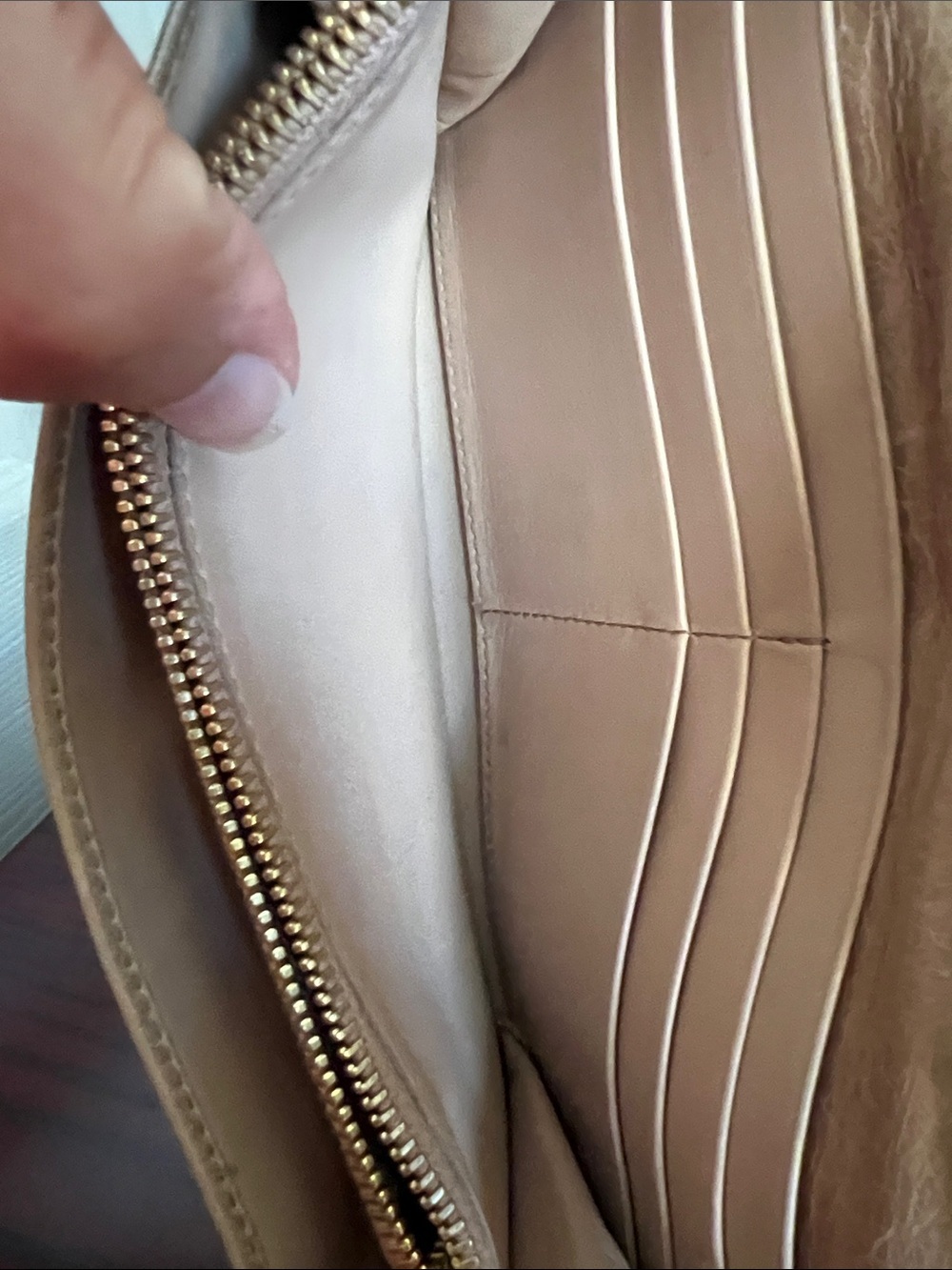 Prada Tan Leather Clutch with Gold Hardware - Picture 7 of 16